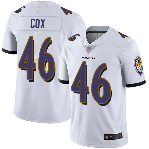 Baltimore Ravens Limited White Men Morgan Cox Road Jersey NFL Football #46 Vapor Untouchable